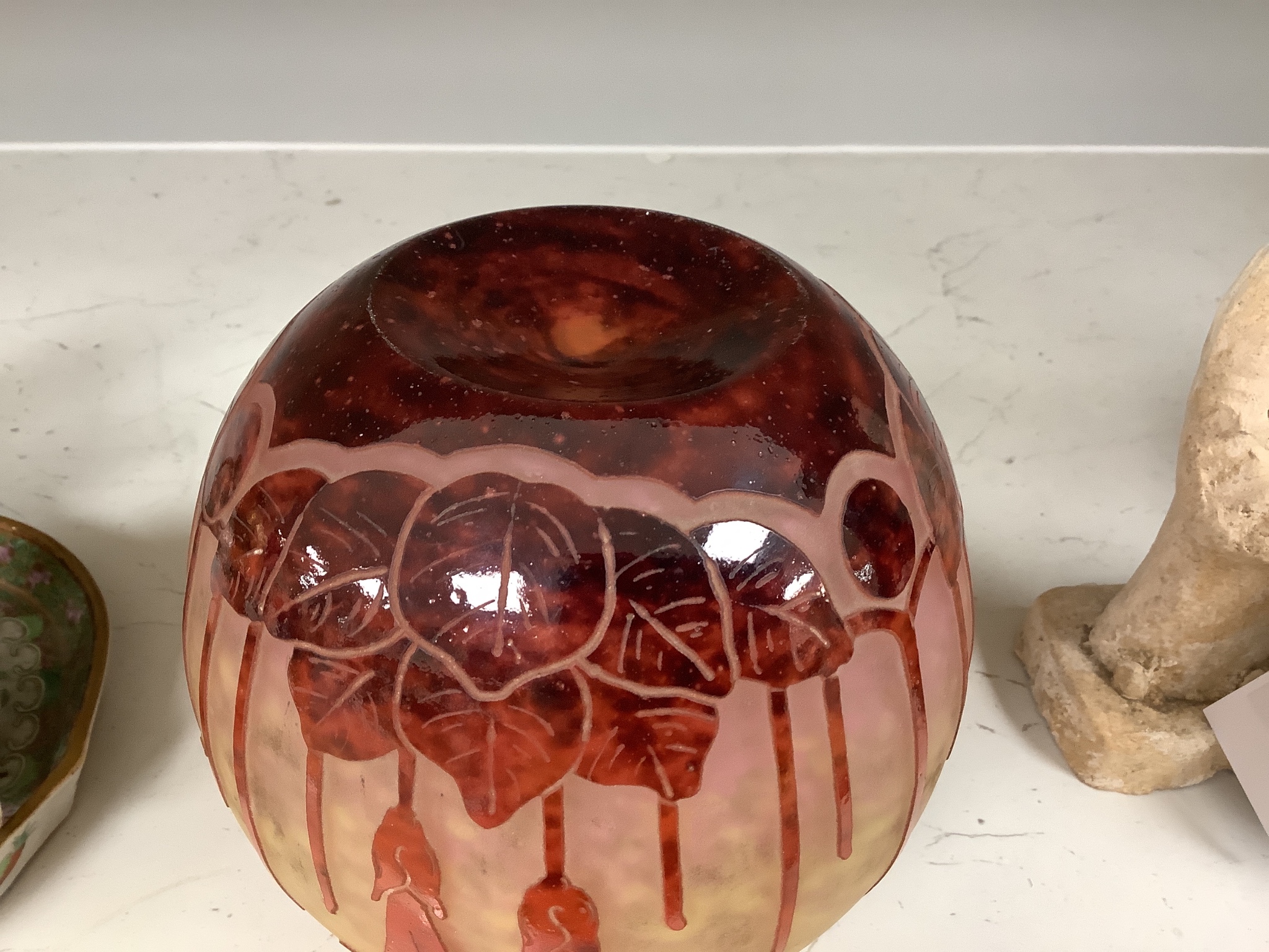A Charder cameo glass vase